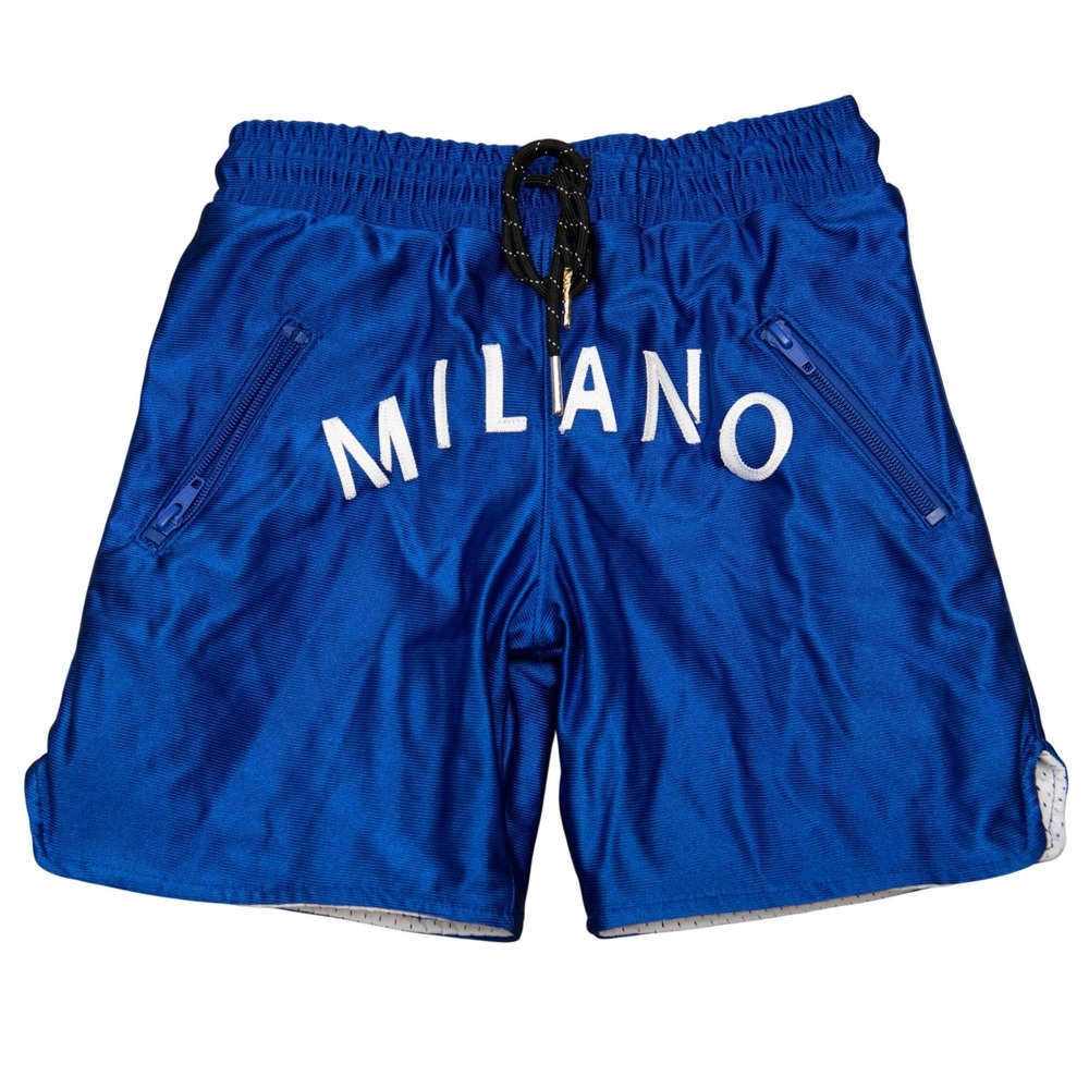 Milano Di Rouge Kids 5T Blue Mesh Athletic Shorts Designer Fashion Kid Hypebeast